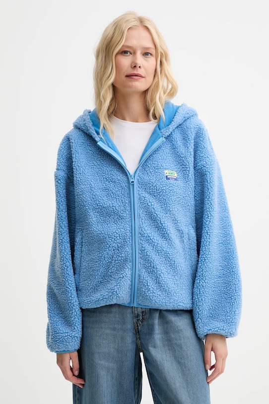 Кофта American Vintage з капюшоном блакитний HOK16E