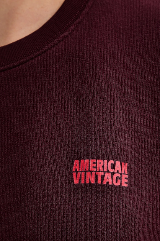 American Vintage bluză IZU03A burgundia
