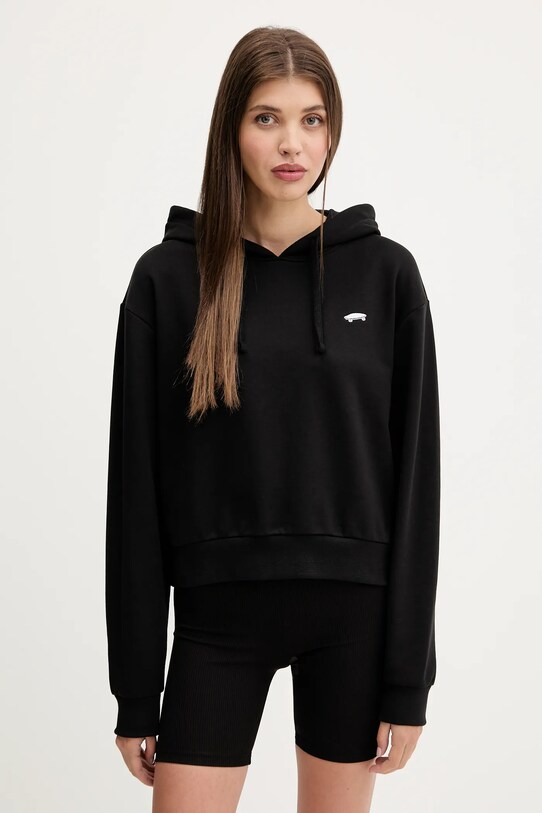 Vans bluza bawełniana z kapturem czarny VN000P5PBLK1