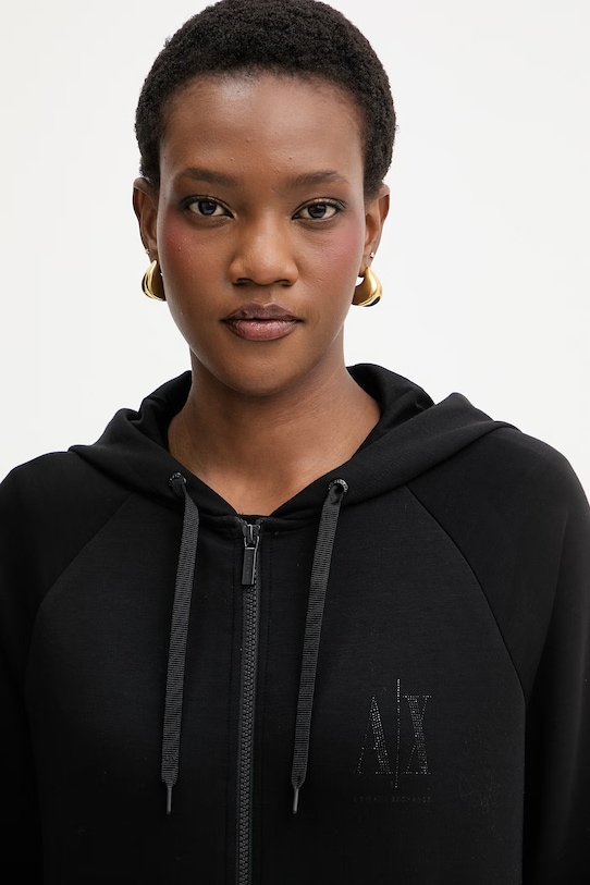 Armani Exchange pulover s kapuco ženski črna XW002814.AF13397.NOS