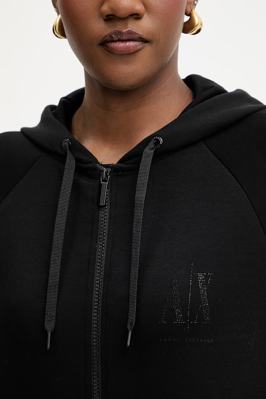 Armani Exchange pulover s kapuco ženski XW002814.AF13397.NOS črna