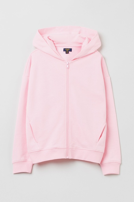 OVS hanorac de bumbac pentru copii uni roz 1408236.GIRL.10.15YEARS