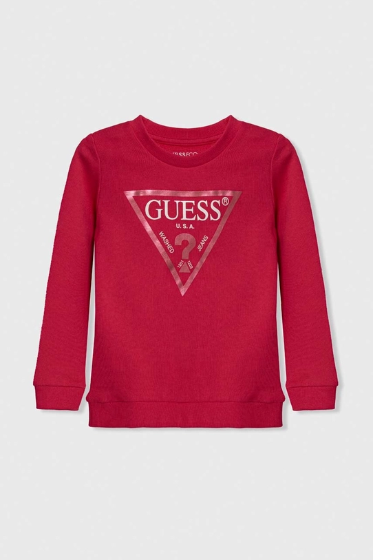 Guess bluza bawełniana dziecięca nadruk różowy K74Q12.KAUG0.PPYH