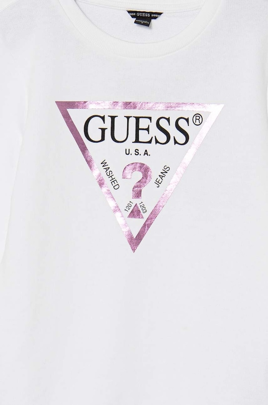 Dziewczynka Guess bluza bawełniana dziecięca J74Q10.KAUG0.9BYH biały
