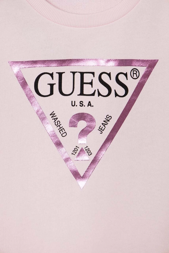 Fete Guess hanorac de bumbac pentru copii J74Q10.KAUG0.9BYH roz