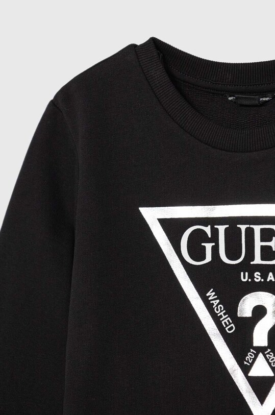 Девочка Детская хлопковая кофта Guess J74Q10.KAUG0.9BYH чёрный