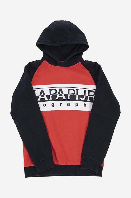 Napapijri hanorac de bumbac pentru copii print rosu NA4G42.R89