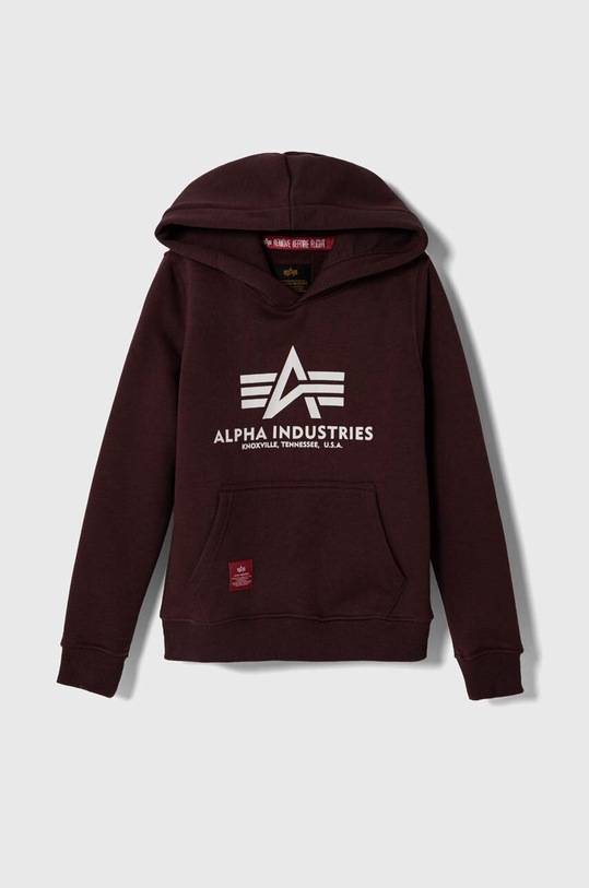 Дитяча кофта Alpha Industries з капюшоном бордо 196701.21