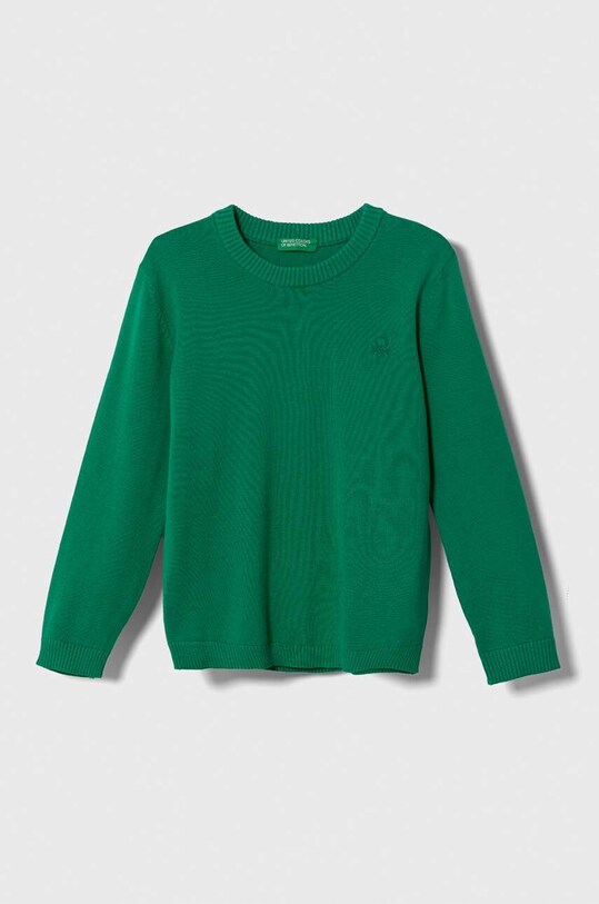 Παιδικό βαμβακερό πουλόβερ United Colors of Benetton άλλο πράσινο 1294G1012.P.NOS