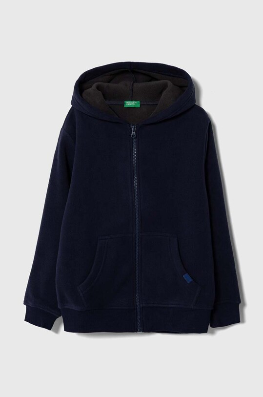 Дитяча кофта United Colors of Benetton з капюшоном темно-синій 3H6RC502L.G.NOS
