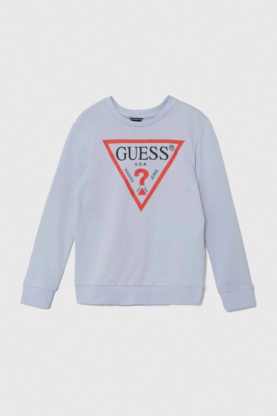 Guess bluza bawełniana dziecięca nadruk niebieski L73Q09.KAUG0.PPYH