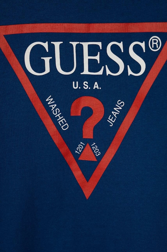 Guess bluza bawełniana dziecięca L73Q09.KAUG0.PPYH niebieski AA00