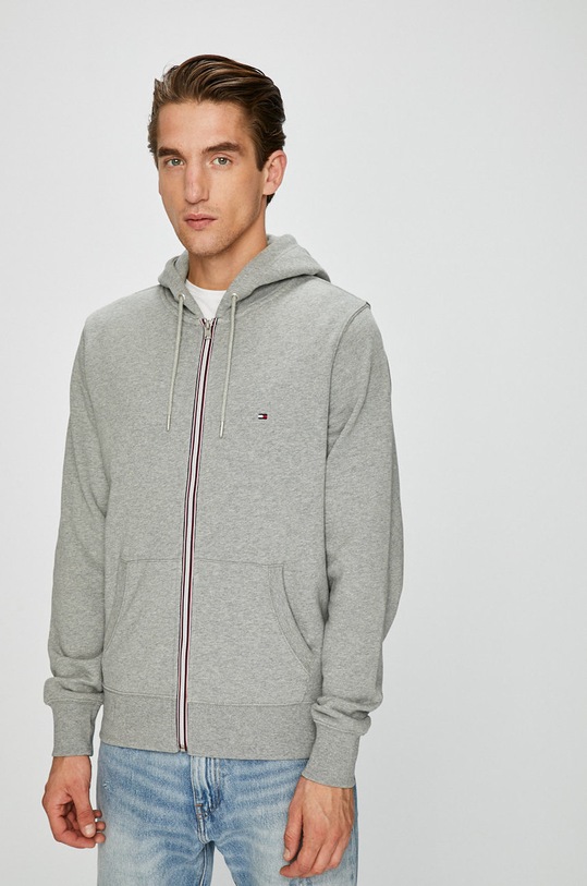 Tommy Hilfiger - Mikina bavlna sivá MW0MW04974