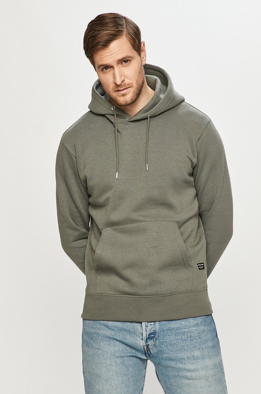 Jack & Jones Bluza z kapturem szary 12161145