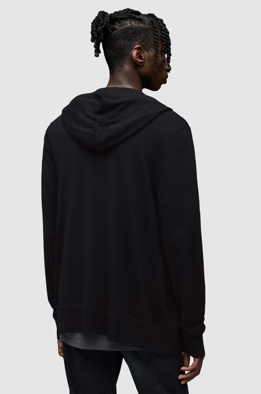AllSaints – Bluza MODE MERINO ZIP HOOD MK130D czarny