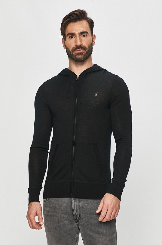AllSaints - Кофта Mode Merino Zip Hood чёрный MK130D