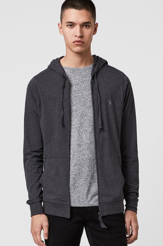 AllSaints – Bluza BRACE HOODY bawełna szary MF028H
