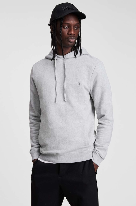 AllSaints - Μπλούζα Raven OTH Hoody βαμβάκι γκρί MF064M