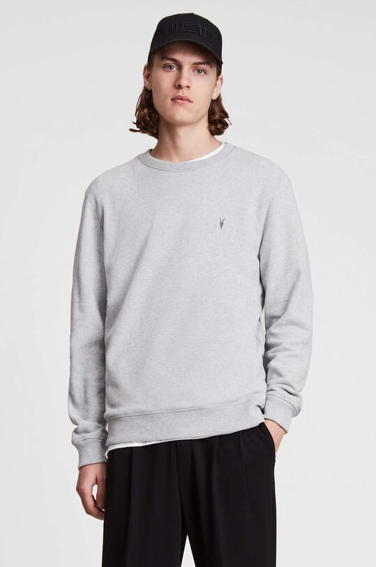 AllSaints - Bluza Raven Crew uni gri MF048K
