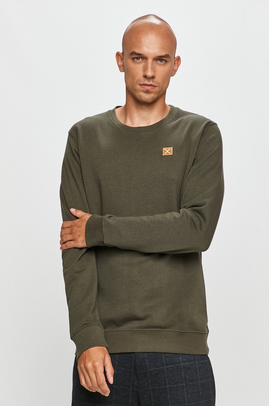 Clean Cut Copenhagen - Hanorac de bumbac uni verde CC1862.BottleGree