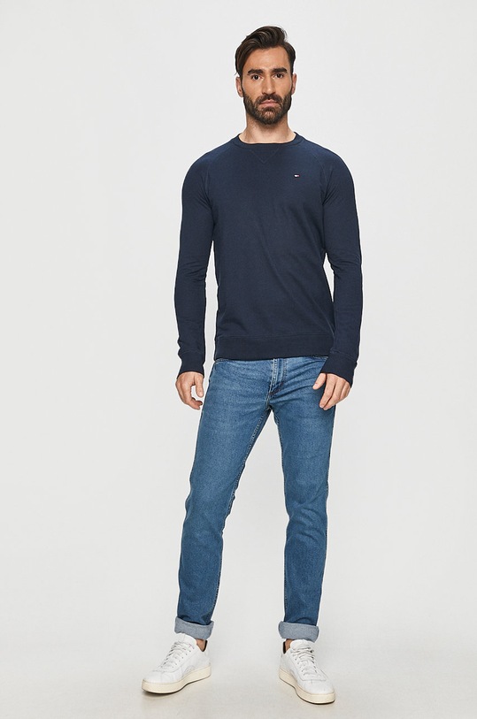 Tommy Hilfiger - Bavlnená mikina UM0UM01612.NOS tmavomodrá AA00