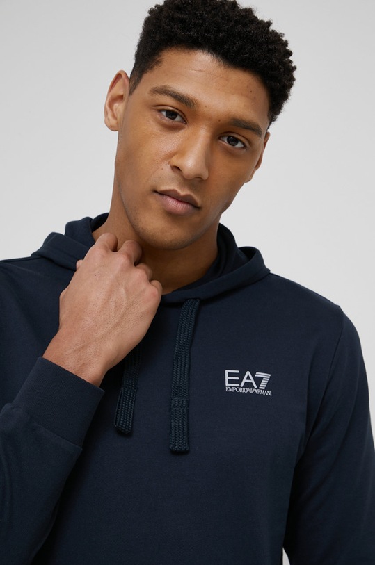 Bavlnená mikina EA7 Emporio Armani tmavomodrá 8NPM04.PJ05Z