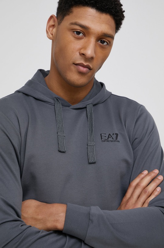 EA7 Emporio Armani bluza bawełniana szary 8NPM04.PJ05Z