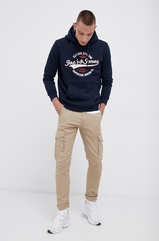 Jack & Jones Bluza z kapturem granatowy 12189736