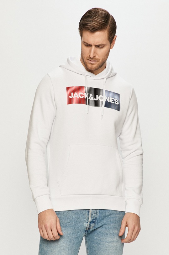 Jack & Jones - Bluza bawełniana nadruk biały 12152840.
