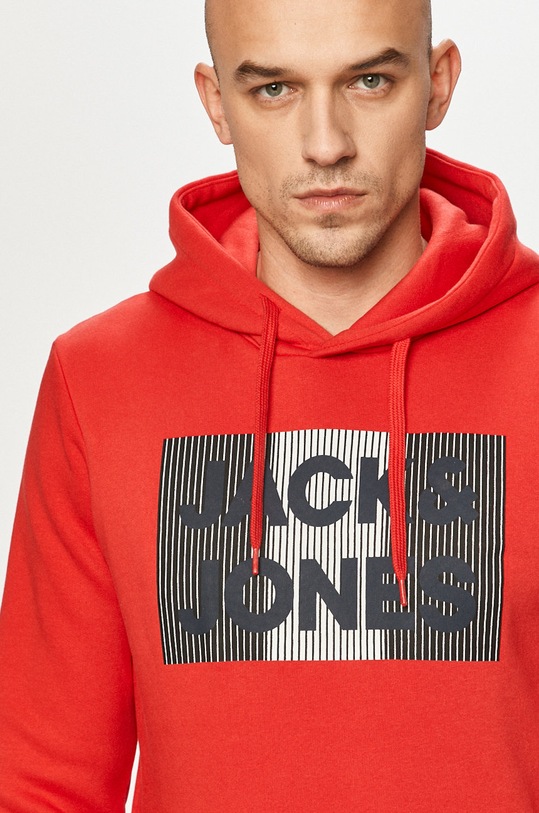 Jack & Jones - Bluza bawełniana nadruk czerwony 12152840.