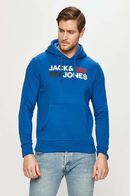 Jack & Jones - Bluza bawełniana nadruk niebieski 12152840.