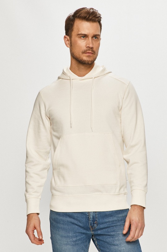 Selected Homme - Bluza bawełniana bawełna beżowy 16077368