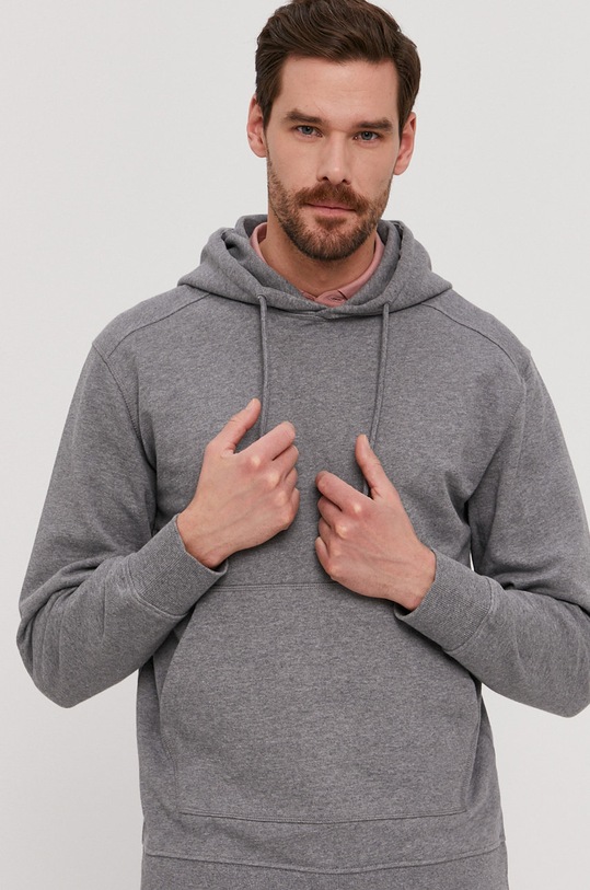 Selected Homme - Hanorac de bumbac gri 16077368