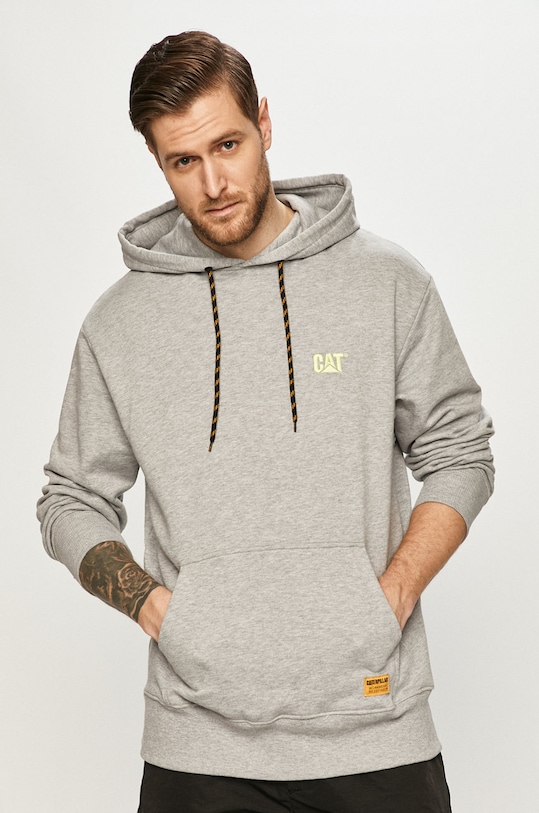 CAT Footwear - Mikina s kapucňou sivá 2910492.10122
