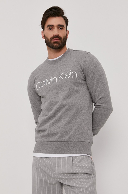 Mikina Calvin Klein bavlna sivá K10K104059.NOS