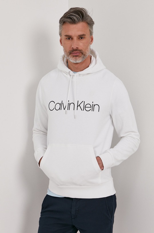 Calvin Klein Bluza bawełniana nadruk biały K10K104060.NOS