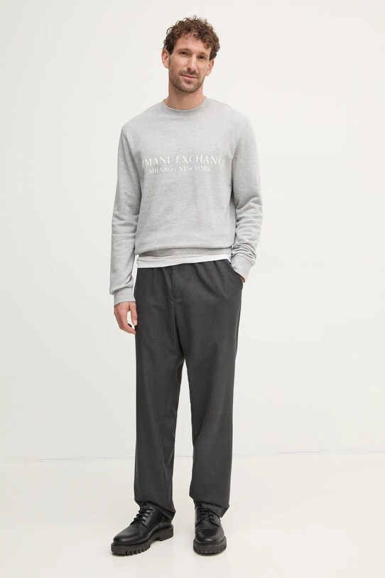 Хлопковая кофта Armani Exchange 8NZM88.ZJKRZ.NOS серый AA00