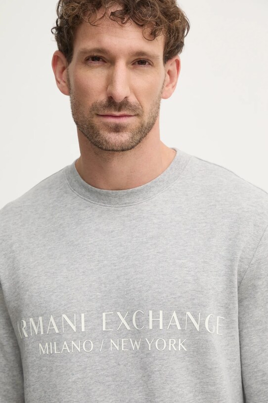 Хлопковая кофта Armani Exchange серый 8NZM88.ZJKRZ.NOS