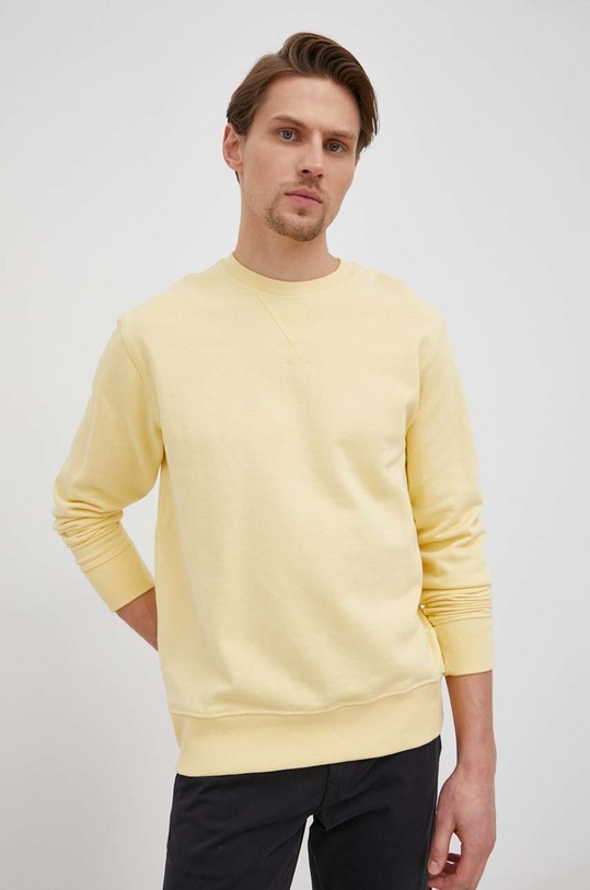 Selected Homme bluza bawełniana żółty 16077366.Sunlight