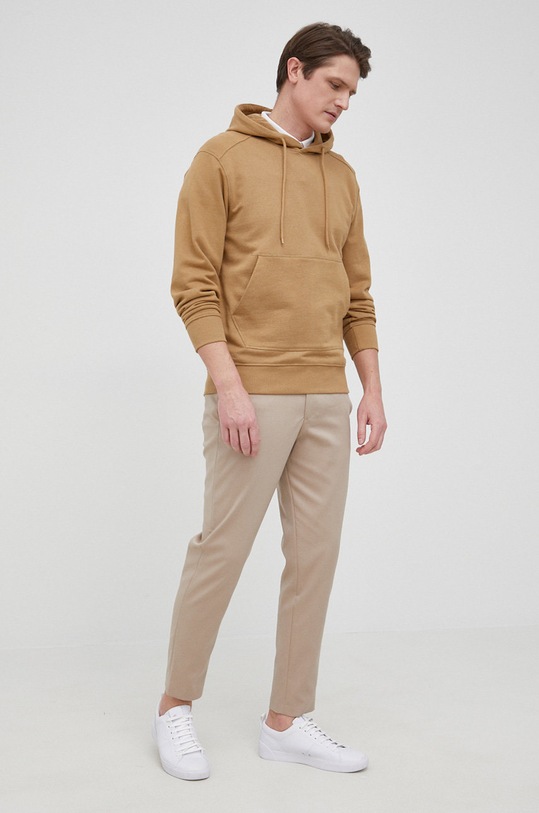 Selected Homme bluza bawełniana 16077368.Kelp brązowy AA00