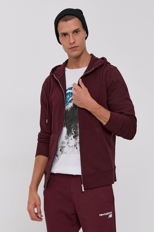 Solid Bluza z kapturem bordowy 21103778.7909851