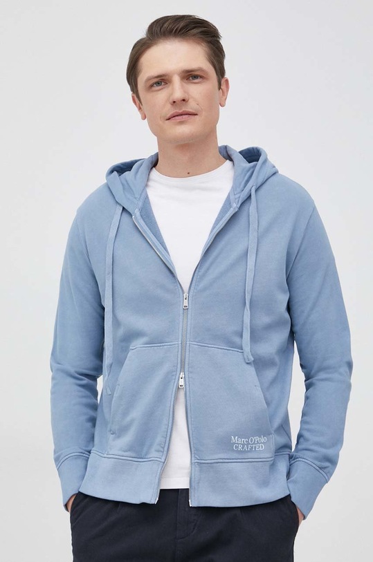 Marc O'Polo hanorac de bumbac uni albastru M22402957100