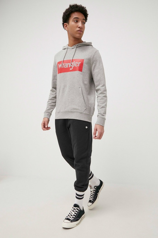 Wrangler bluza z kapturem szary W6MAHAX37
