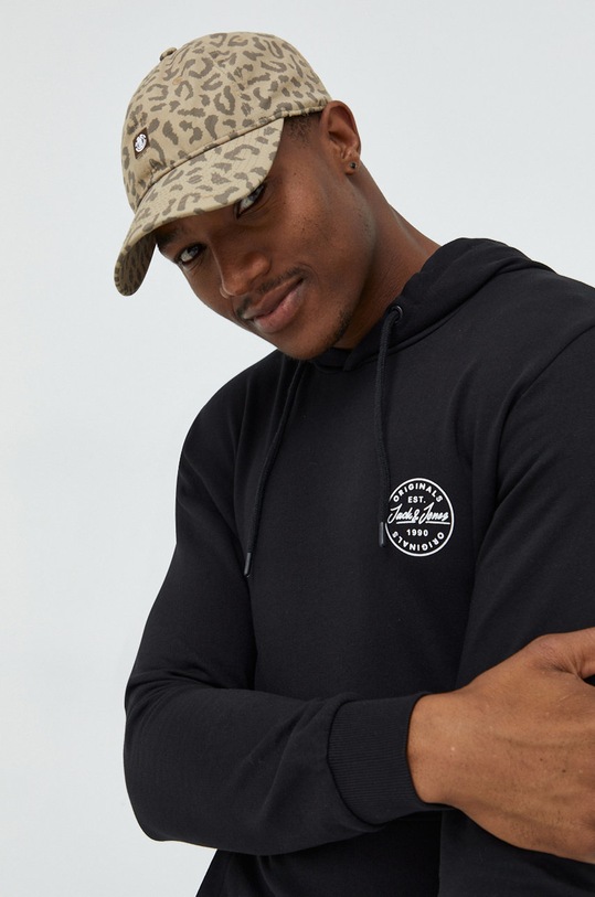 Bavlnená mikina Jack & Jones čierna 12205081.Black