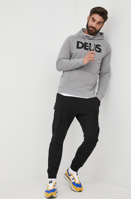 Pamučna dukserica Deus Ex Machina DMF88526 siva AA00