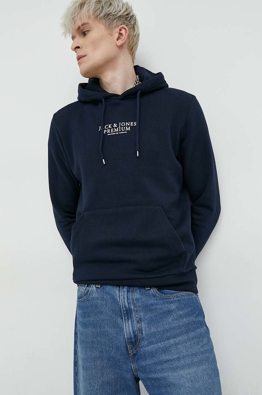 Mikina Premium by Jack&Jones Archie s kapucí námořnická modř 12216335.NavyBlazer