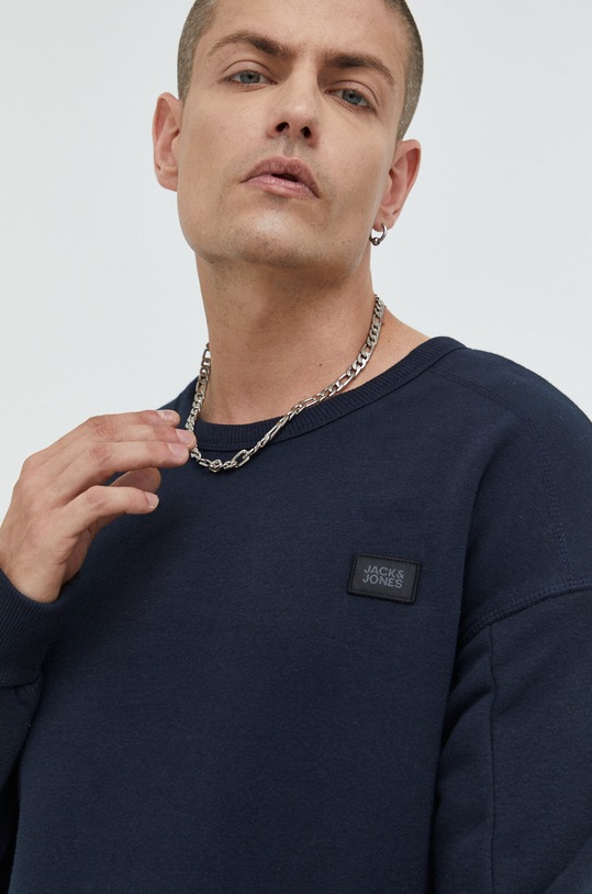 Dukserica Jack & Jones Jcoclassic bez kapuljače mornarsko plava 12216345.NavyBlazer