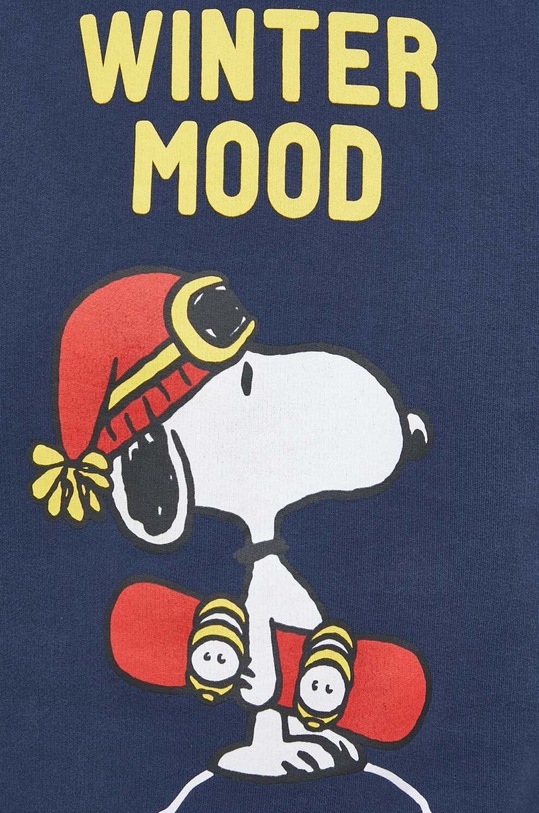 Βαμβακερή μπλούζα MC2 Saint Barth X Peanuts SOH0004 σκούρο μπλε