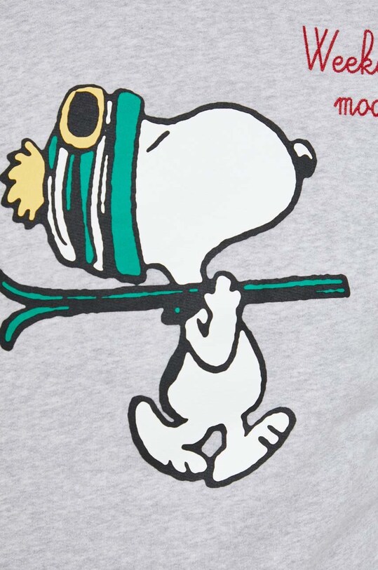 Bavlněná mikina MC2 Saint Barth X Peanuts SOH0004 šedá