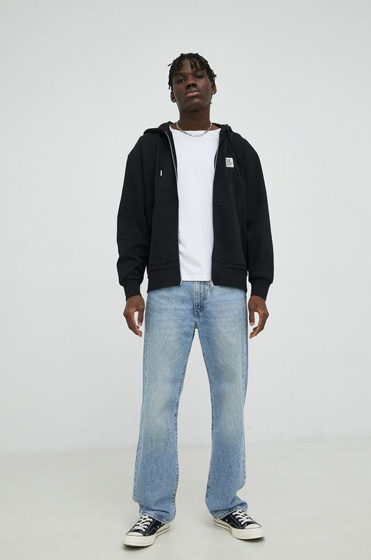 Marc O'Polo hanorac de bumbac M21408857000 negru AA00